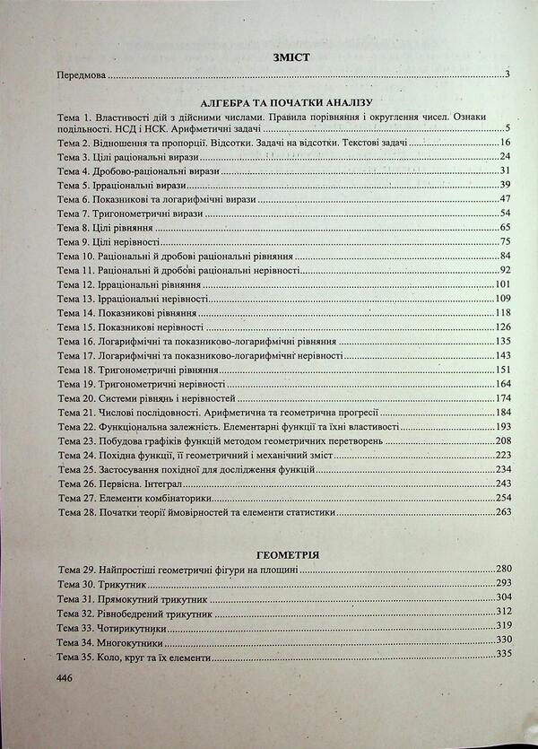 Mathematics. Comprehensive Publication For Preparation For NMT-ZNO 2026 - Математика. Комплексне видання для пдготовки до НМТ-ЗНО 2026 Anatoly Kapinosov - Анатолй Капносов 9789660742918-3