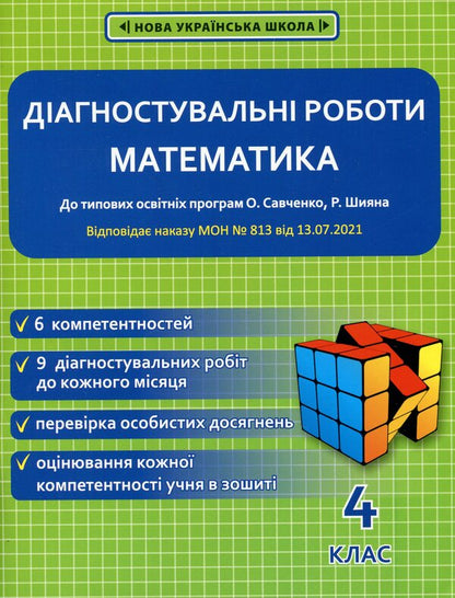 Mathematics. Diagnostic Work. Grade 4 / Математика. Діагностувальні роботи. 4 клас Tatiana Necheporuk / Tatyana necheporyuk 9786176866787-1