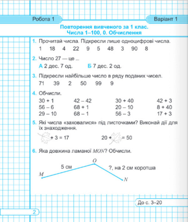 Mathematics. Diagnostic Work. To The Textbook A. Zaika / Математика. Діагностичні роботи. До підручника А. Заїки Antonin Zaika / Антоніна Зайка 9789660735675-3