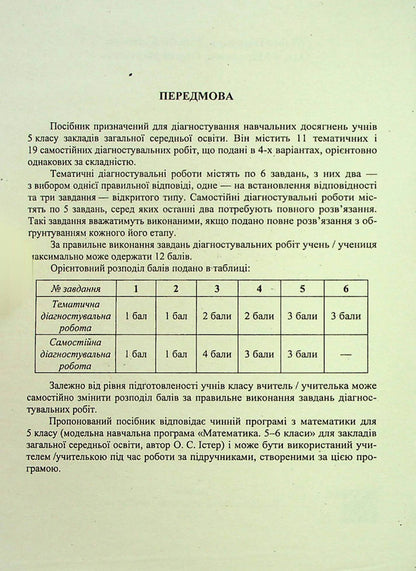 Mathematics. Diagnostic Works. 5Th Grade (To The Tutor Of O. Ister) / Математика. Діагностувальні роботи. 5 клас (до підручн. О. Істера) Vitaly Kuleshko, Maria Pydruchnaya, Olesya Martynyuk, Sergey Martynyuk / Віталій Кулешко, Марія Підручна, Олеся Мартинюк, Сергій Мартинюк 9789660740914-2