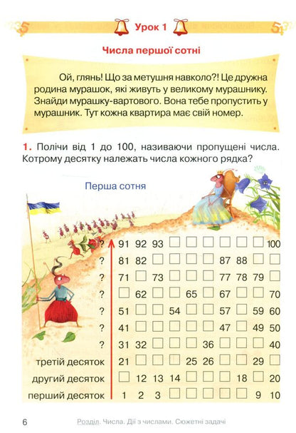 Mathematics. Grade 2. Part 1 / Математика. 2 клас. Частина 1 Olga Gis, Irina Filiak / Ольга Гіс, Ірина Філяак 9786170927224-6