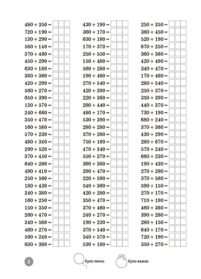 Mathematics. Grade 4. Tasks To Develop Oral And Written Calculation Skills / Математика. 4 клас. Завдання для відпрацювання навичок усних та письмових обчислень Dmitry Rudenko / Дмитро Руденко 9786170043566-2