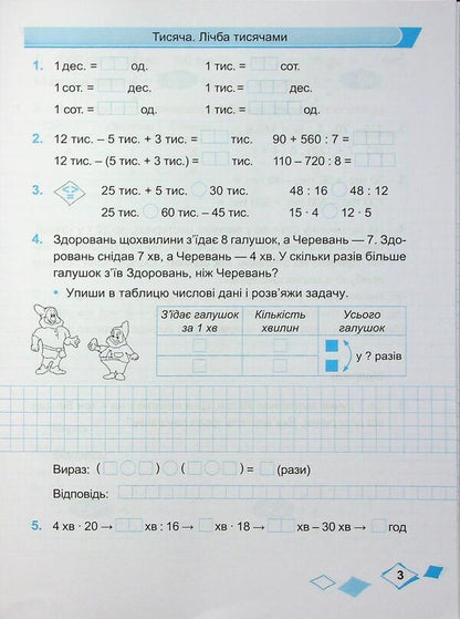 Mathematics. Grade 4. Workbook in 2 parts. Part 1 / Математика. 4 клас. Робочий зошит у 2-х частинах. Частина 1 Ольга Корчевская, Мирослава Козак 9789660739383-3
