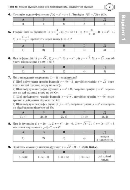 Mathematics. NMT Comprehensive Edition. Part II. Algebra And Beginnings Of Analysis. ZNO And NMT. 2026 / Математика. НМТ. Комплексне видання. Частина ІІ. Алгебра і початки аналізу. ЗНО і НМТ. 2026 Igor Klochko / Ігор Клочко 9789661093170-6
