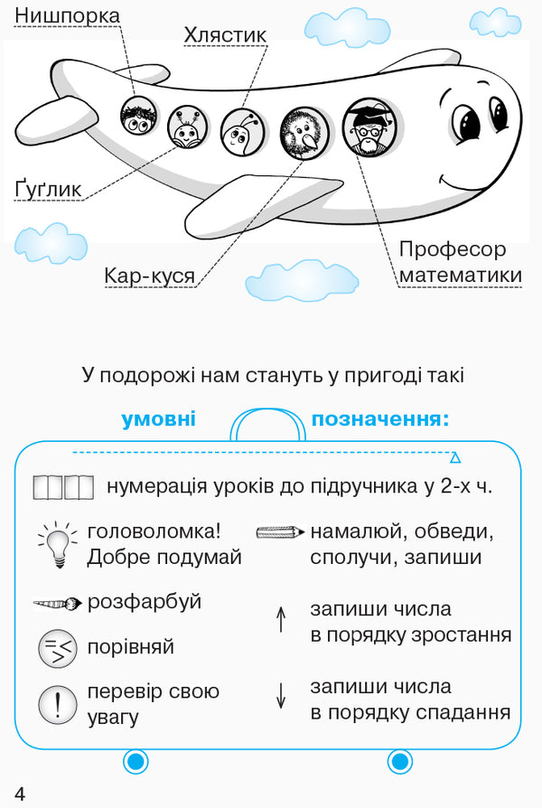 Mathematics. Workbook for grade 1. In 4 parts. Part 1 / Математика. Робочий зошит для 1 класу. У 4 частинах. Частина 1 Ольга Гись, Ирина Филяк, Мирослава Зелинская 978-617-09-2724-8-4