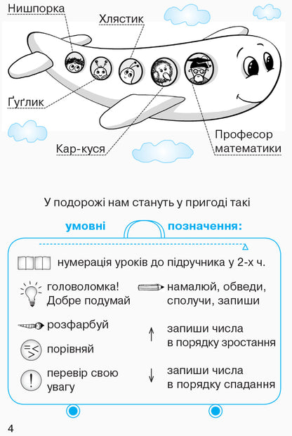 Mathematics. Workbook for grade 1. In 4 parts. Part 1 / Математика. Робочий зошит для 1 класу. У 4 частинах. Частина 1 Ольга Гись, Ирина Филяк, Мирослава Зелинская 978-617-09-2724-8-4