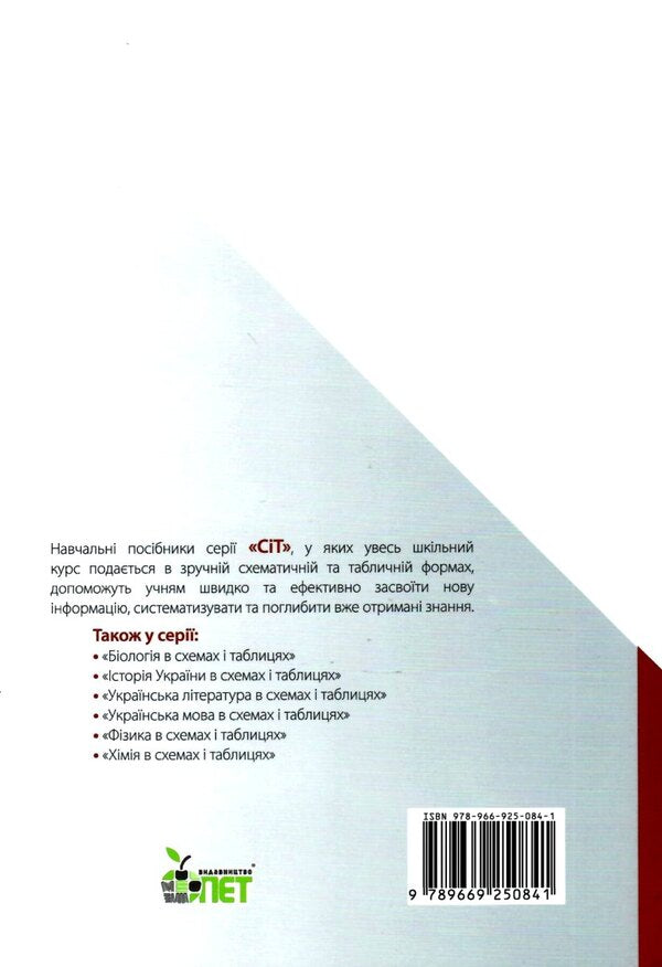 Mathematics in diagrams and tables.5-11 grades / Математика в схемах і таблицях. 5-11 класи О. Каплун 978-966-925-084-1-2