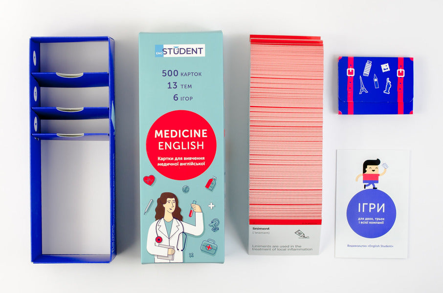 Medicine English. Flashcards for learning medical English / Medicine English. Картки для вивчення медичної англійської мови  978-617-7702-16-9-4