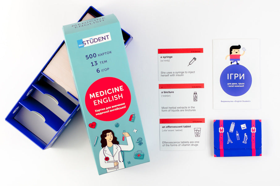 Medicine English. Flashcards for learning medical English / Medicine English. Картки для вивчення медичної англійської мови  978-617-7702-16-9-6