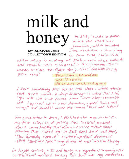 Milk And Honey: 10Th Anniversary Collector's Edition Rupi Kaur / Рупи Каур 9781524892876-4