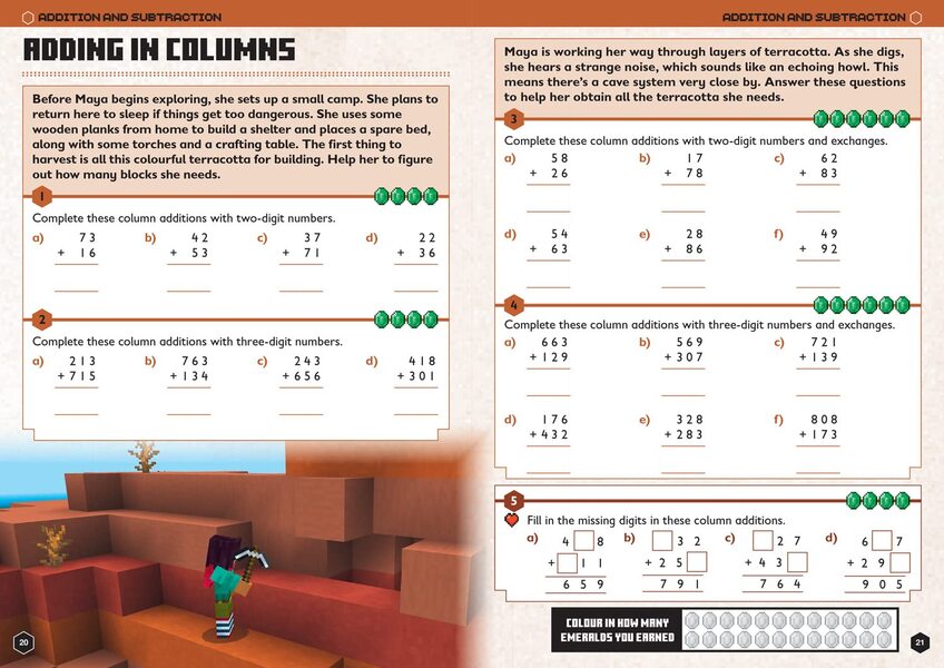 Minecraft Maths Ages 7-8: Official Workbook / Author not specified 9780008462765-2