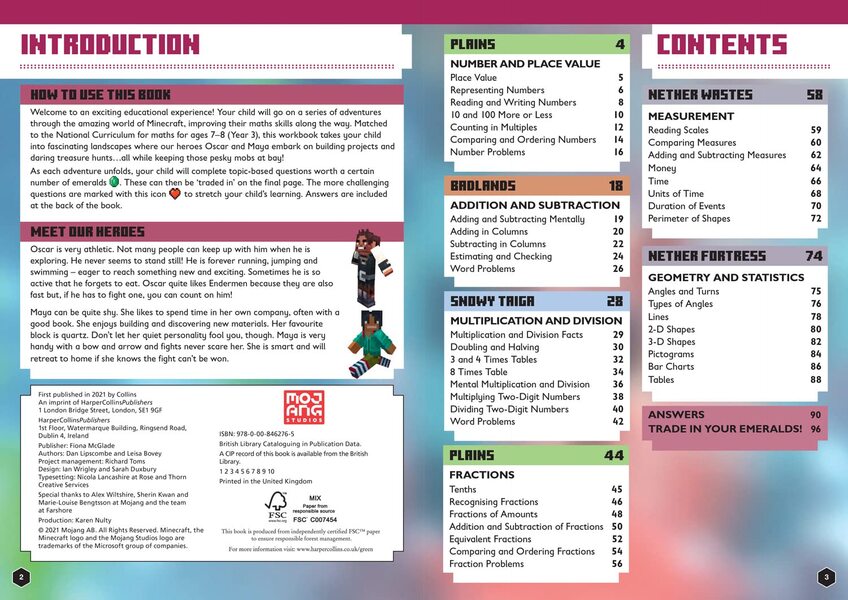 Minecraft Maths Ages 7-8: Official Workbook / Author not specified 9780008462765-3