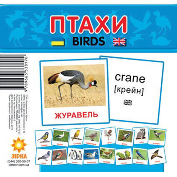 Mini Cards.Birds / Картки міні. Птахи / Author not specified 9789663338170-1