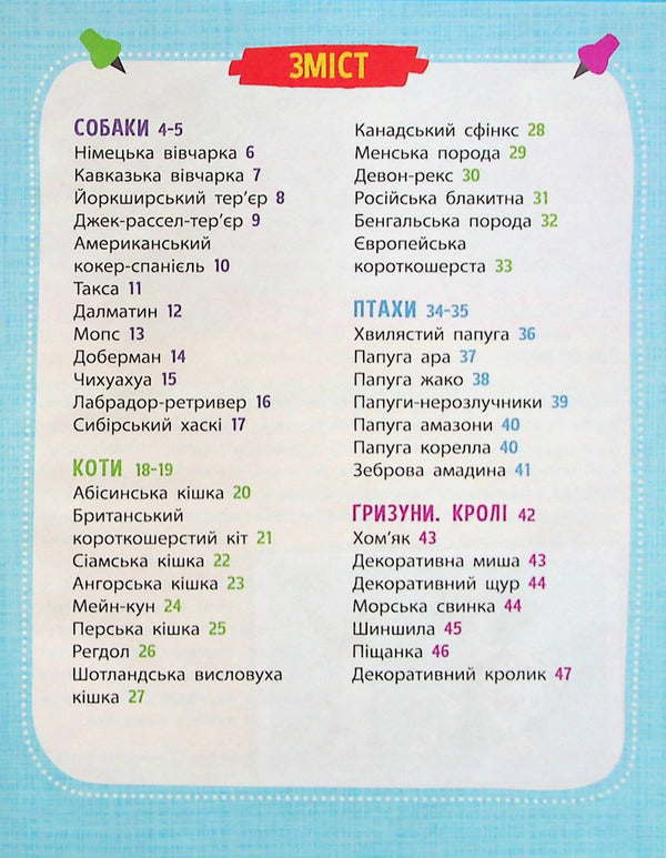 Mini encyclopedia.Pets / Мініенциклопедія. Хатні улюбленці  978-966-982-724-1-3