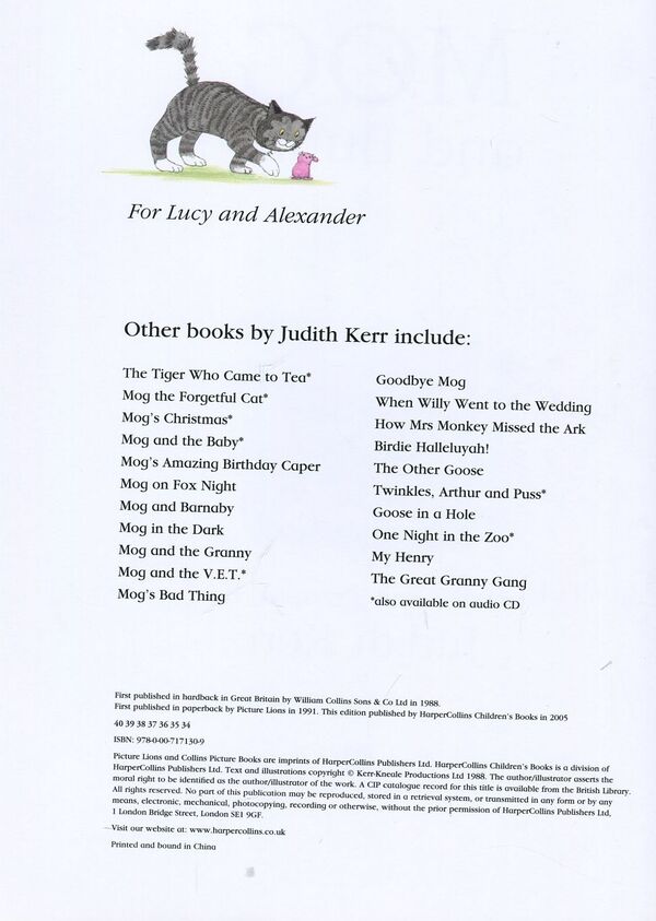 Mog and Bunny / Mog and Bunny Джудит Керр 9780007171309-4