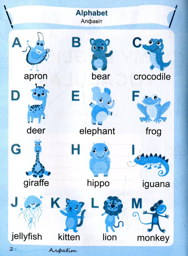 My English Vocabulary. My English dictionary. 1-4 classes / My English Vocabulary. Мій словник з англійської мови. 1-4 класи Леся Вознюк 978-966-07-3393-0-4