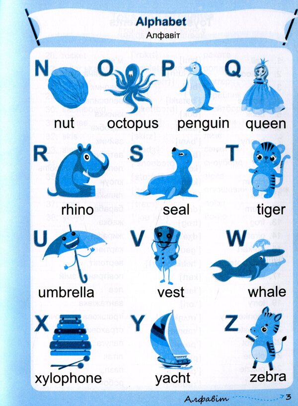 My English Vocabulary. My English dictionary. 1-4 classes / My English Vocabulary. Мій словник з англійської мови. 1-4 класи Леся Вознюк 978-966-07-3393-0-5