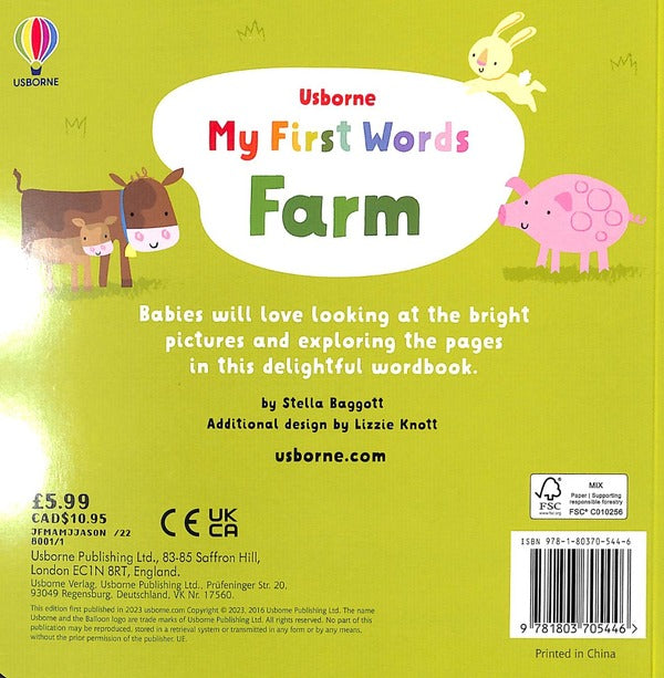 My First Words Farm / My First Words Farm Фиона Уотт 978-1-80370-544-6-2