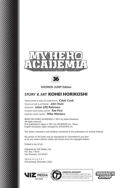 My Hero Academia. Volume 36 Kodaira Horikoshi / Кодайра Хорикоши 9781974741083-5