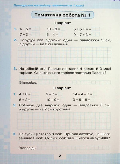 My achievements. Thematic diagnostic and test work on mathematics 2 class / Мої досягнення. Тематичні діагностувальні і перевірні роботи з математики 2 клас Наталия Листопад 978-966-991-398-2-4
