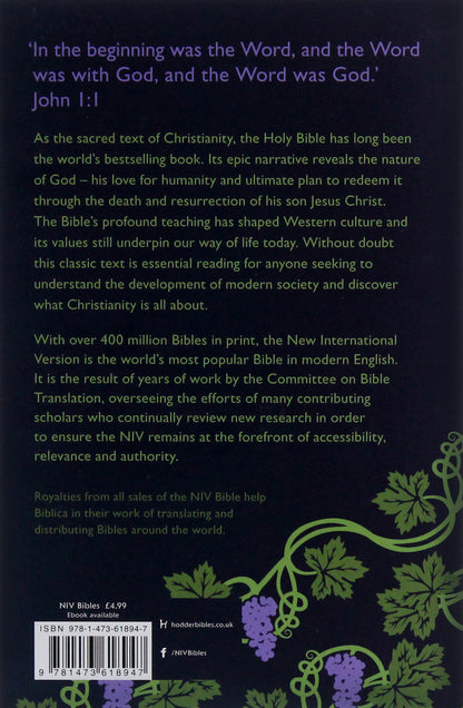 NIV Holy Bible / NIV Holy Bible  978-1-473-61894-7-2