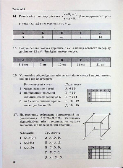 NMT 2024. Mathematics. 10 Variants In NMT Format / НМТ 2024. Математика. 10 варіантів у форматі НМТ Alexander Ister / Олександр Істер 9786175393529-5