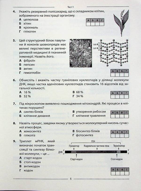 NMT 2026. Biology. 10 variants in NMT format / НМТ 2026. Біологія. 10 варіантів у форматі НМТ Валерий Соболь 978-617-7922-01-7-4