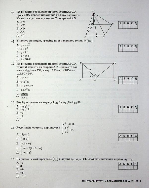 NMT 2026. Mathematics. Typical test tasks / НМТ 2026. Математика. Типові тестові завдання Альбина Гальперина 978-966-945-487-4-4