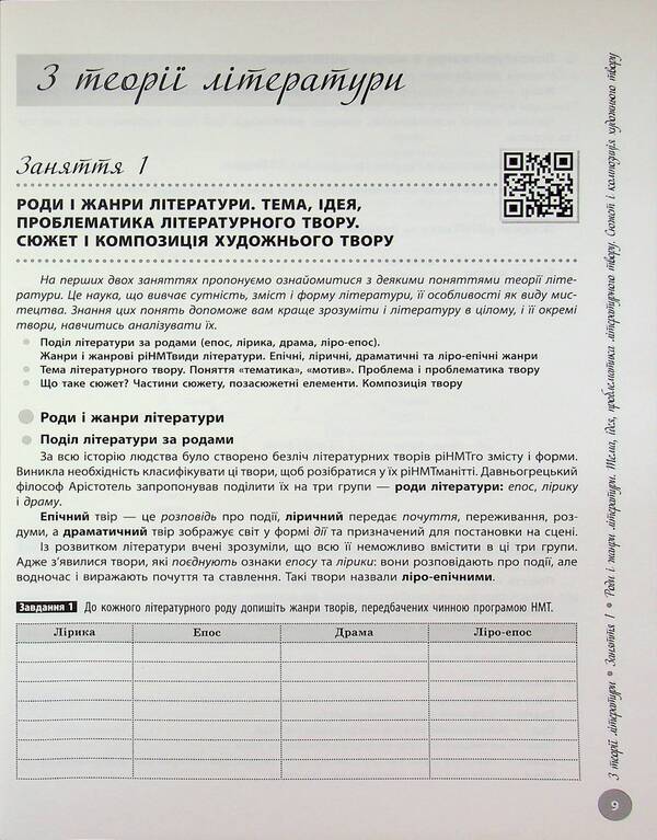 NMT 2026 Ukrainian literature. Interactive practical guide with tests / НМТ 2026 Українська література. Інтерактивний довідник-практикум із тестами Юлия Гарюнова, Зара Тищенко, Инна Литвинова, София Бутко 9786170999764-4