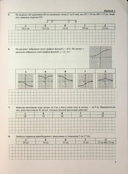 National Multi-Subject Test Mathematics: Test Tasks In The NMT 2027 Format - Нацональний Мультипредметний Тест Математика: Тестов завдання у формат НМТ 2027 Olesya Martynyuk - Олеся Мартинюк 9789660742277-3