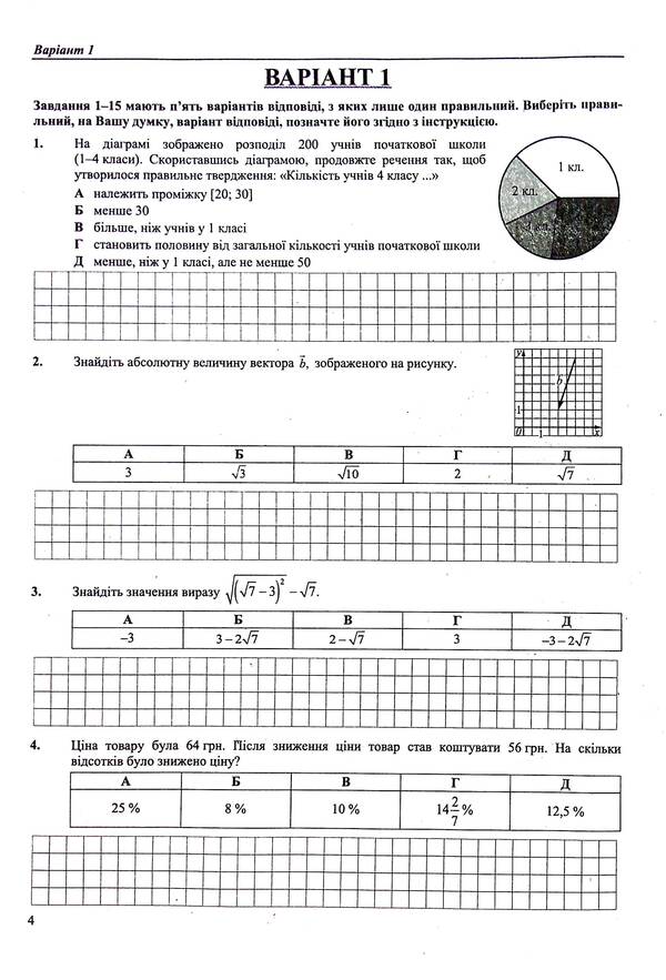 National Multi-subject Test. Mathematics. Test tasks in the NMT 2025 format / Національний Мультипредметний Тест. Математика. Тестові завдання у форматі НМТ 2025 Александр Мартынюк 9789660742277-5