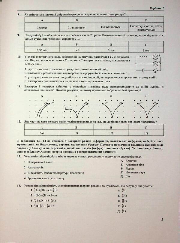 National multi -enthusiasm test. Physics. Test Tasks in NMT format 2026 / Національний Мультипредметний Тест. Фізика. Тестові завдання у форматі НМТ 2026 Наталья Струж, Олег Чиж 9789660742420-4