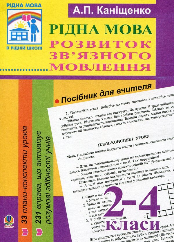 Native Language. Development Of Coherent Speech. 2-4 Classes / Рідна мова. Розвиток зв’язного мовлення. 2-4 класи Antonina Kanyshchenko / Антоніна Каніщенко 9789664085417-1