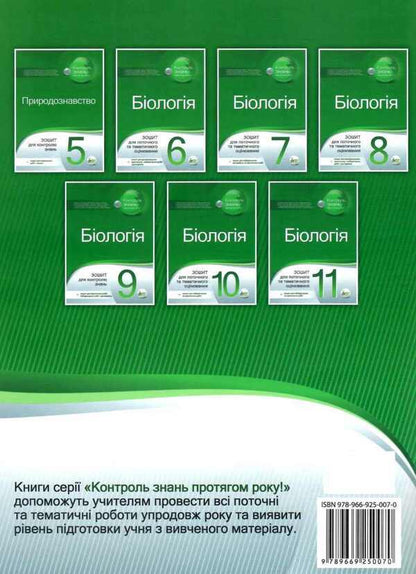 Natural science. Workbook for knowledge control (+ Workbook for practical work and classes). 5th grade / Природознавство. Зошит для контролю знань (+ Зошит для практичних робіт і занять). 5 клас Ольга Кулинич, Анжела Басок 9789669250070-2