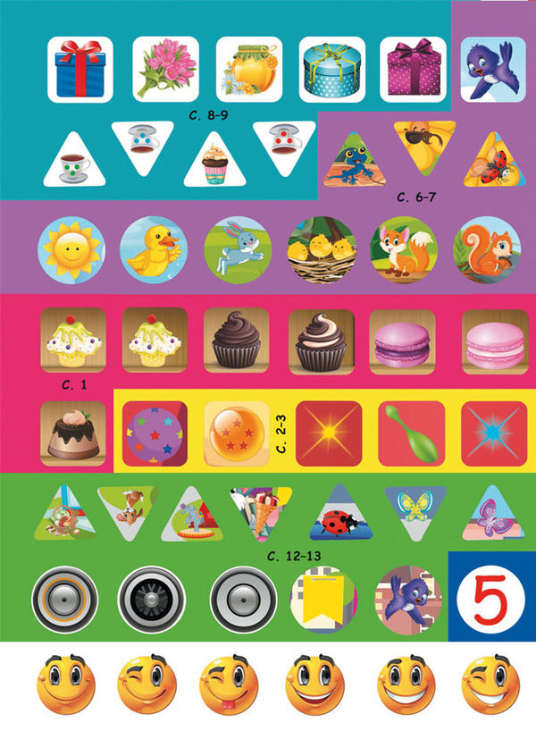 Neurobics. Prescriptions-trainer. Development of attention and memory. 100 neuron stickers / Нейробіка. Прописи-тренажер. Розвиток уваги та пам'яті. 100 нейроналіпок  978-617-547-096-1-6