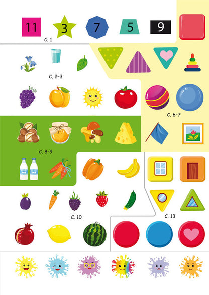 Neurobics. Prescriptions-trainer. Shapes and colors. 100 neuron stickers / Нейробіка. Прописи-тренажер. Форми та кольори. 100 нейроналіпок  978-617-547-132-6-6