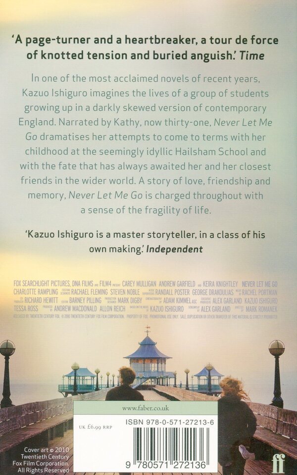 Never Let Me Go / Never Let Me Go Кадзуо Исигуро 978-0-571-27213-6-2