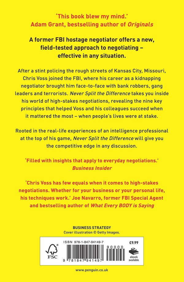 Never Split the Difference. Negotiating as if Your Life Depended on It / Never Split the Difference. Negotiating as if Your Life Depended on It Крис Восс 9781847941497-3