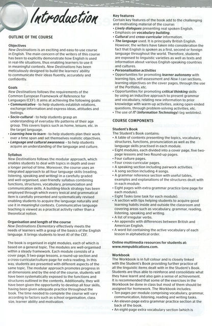 New Destinations. Elementary A1. Teacher's Book Esther Wojcicki, Marileni Malkogianni / Эстер Войджицки, Марилени Малкогианни 9789605099640-4