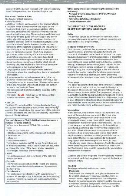 New Destinations. Elementary A1. Teacher's Book Esther Wojcicki, Marileni Malkogianni / Эстер Войджицки, Марилени Малкогианни 9789605099640-5