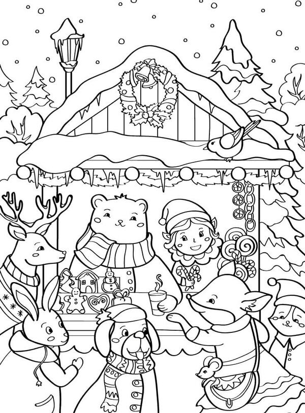 New Year's coloring book. A fabulous Christmas / Новорічна розмальовка. Казкове Різдво  978-617-8008-04-8-4