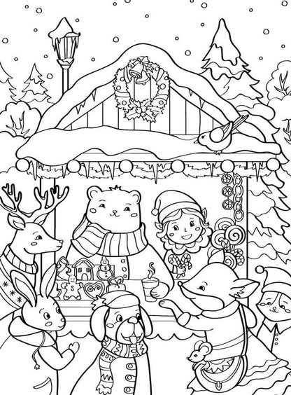 New Year's coloring book. A fabulous Christmas / Новорічна розмальовка. Казкове Різдво  978-617-8008-04-8-4