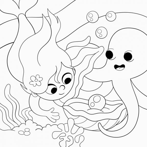 New water coloring pages. Mermaids / Нові водяні розмальовки. Русалоньки  9789667502126-3