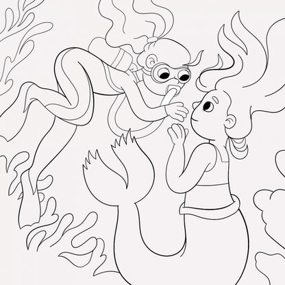 New water coloring pages. Mermaids / Нові водяні розмальовки. Русалоньки  9789667502126-4