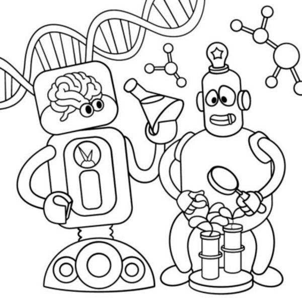 New water coloring pages. Robots / Нові водяні розмальовки. Роботи  9786170977090-5