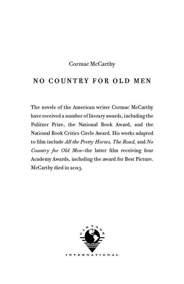No Country For Old Men Cormac McCarthy - Кормак Маккарти 9781035003785-4