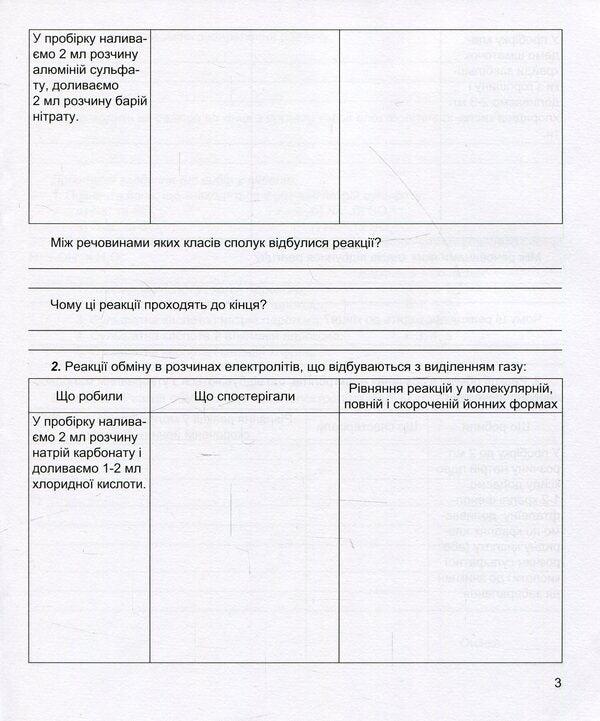 Notebook for laboratory experiments and practical works in chemistry. 9th grade / Зошит для лабораторних дослідів та практичних робіт з хімії. 9 клас Наталия Тарас, Лидия Мартынюк 978-966-944-002-0-4