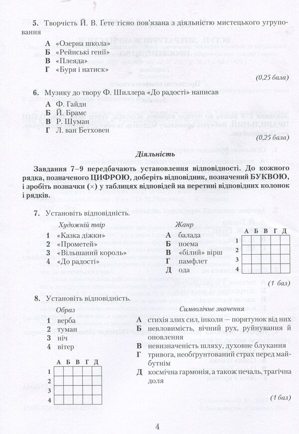 Notebook for test papers on foreign literature. Competency approach. Grade 9 / Зошит для контрольних робіт із зарубіжної літератури. Компетентнісний підхід. 9 клас Ольга Николаенко 978-966-349-637-5-3