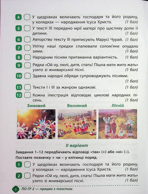 Notebook of academic achievements in Ukrainian literature. Grade 6 / Зошит навчальних досягнень з української літератури. 6 клас Александр Авраменко, Зара Тищенко 978-966-989-293-5-6