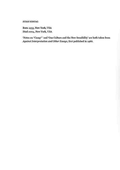 Notes On Camp Susan Sontag / Сьюзен Зонтаг 9780241339701-5